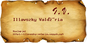 Illavszky Valéria névjegykártya